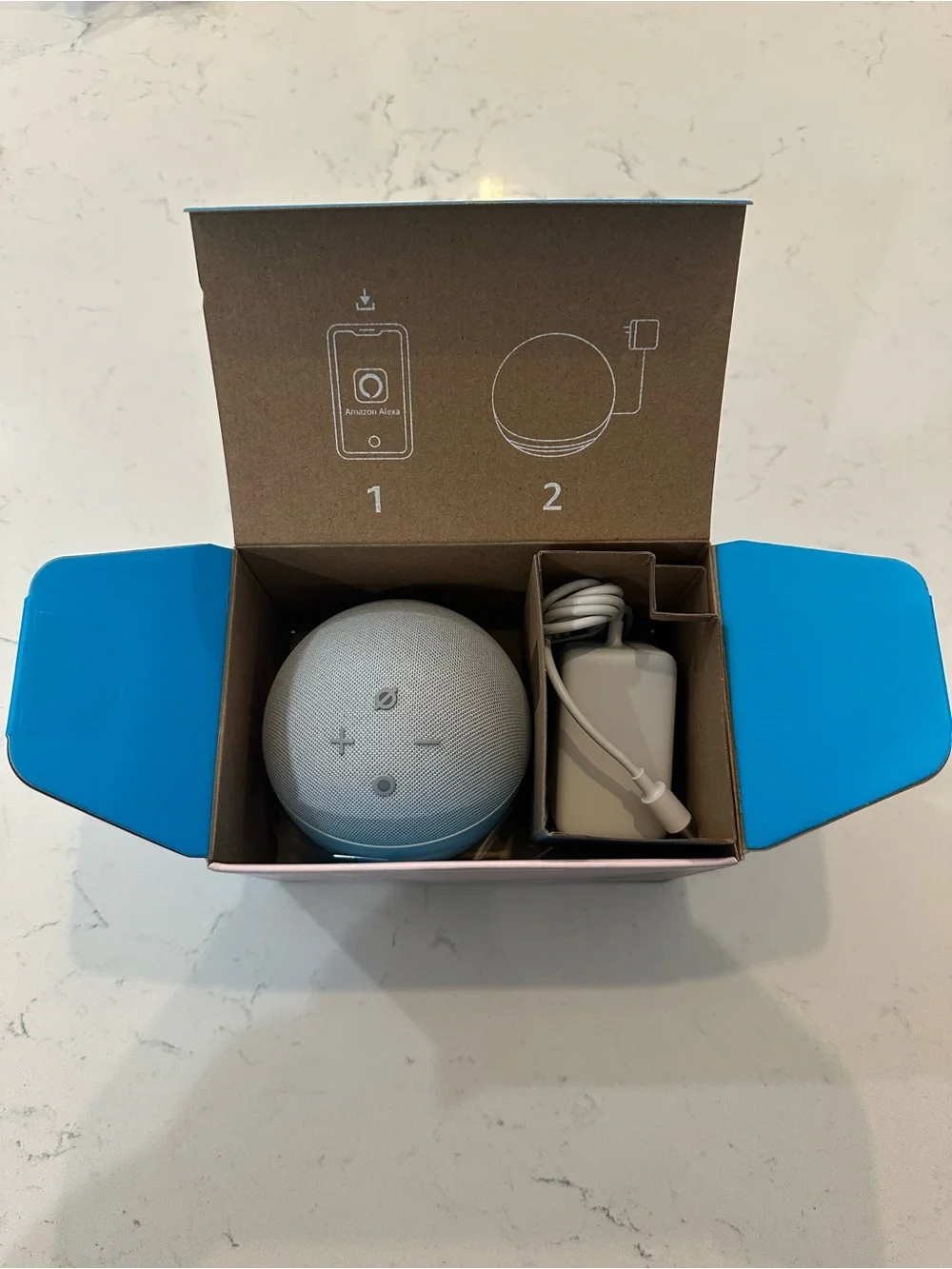 Amazon Echo Dot - White Fabric Smart Speaker - Picture 2 of 3